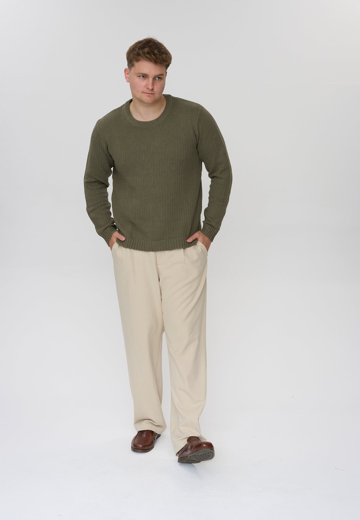 DXNMXRK. DXFae Knitwear Olive green