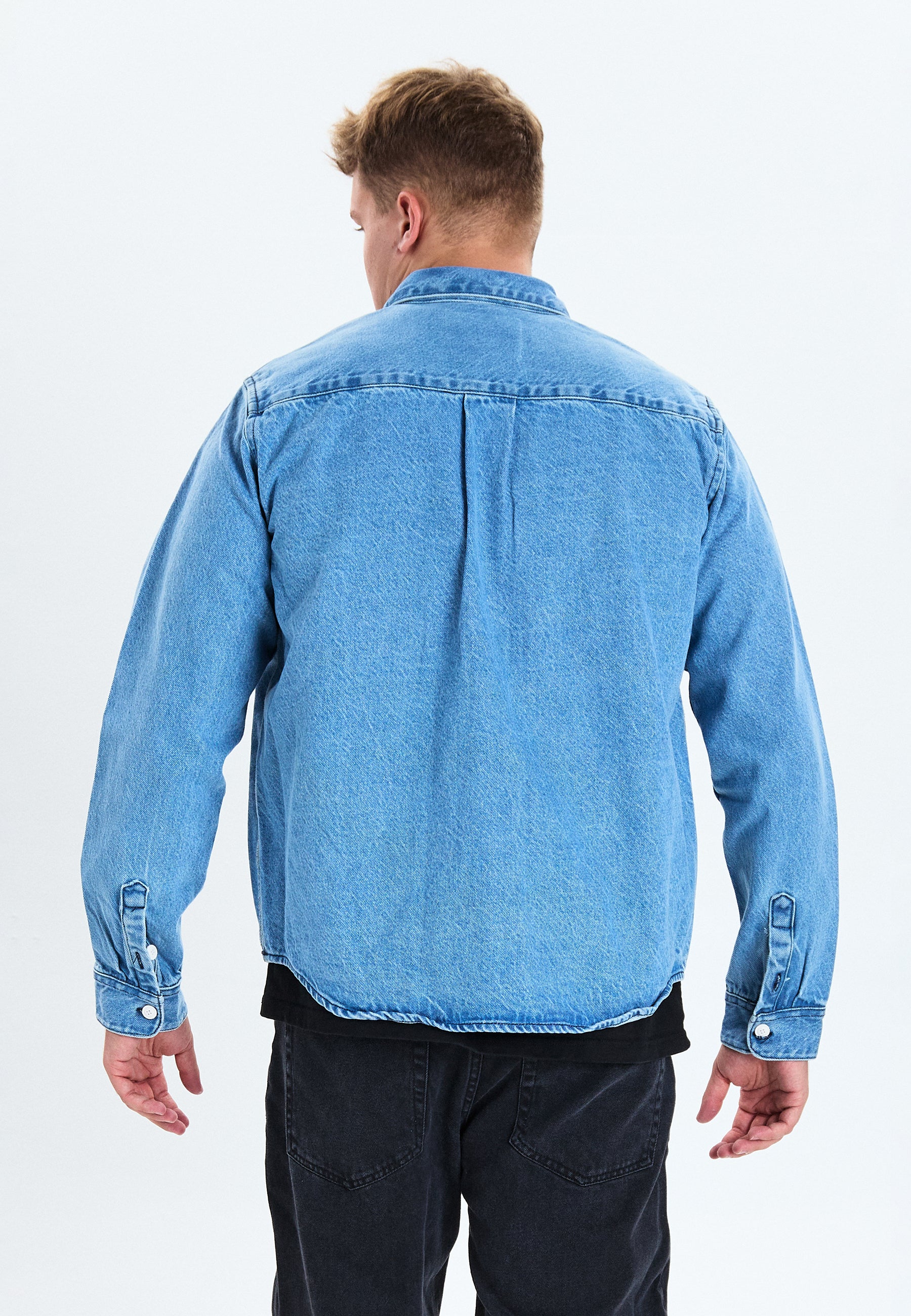 DXNMXRK. DXfabian Overshirt light blue