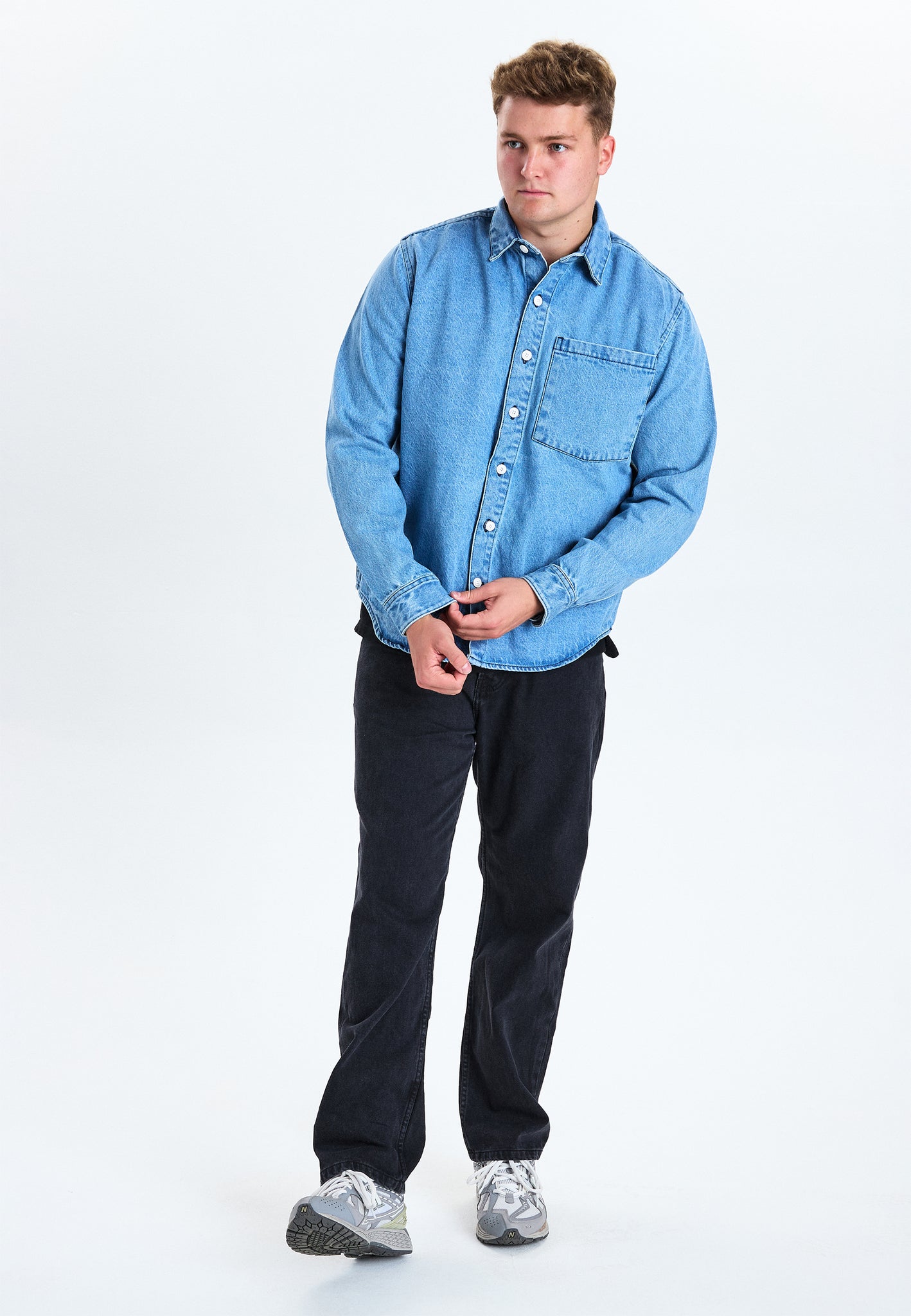 DXNMXRK. DXfabian Overshirt light blue