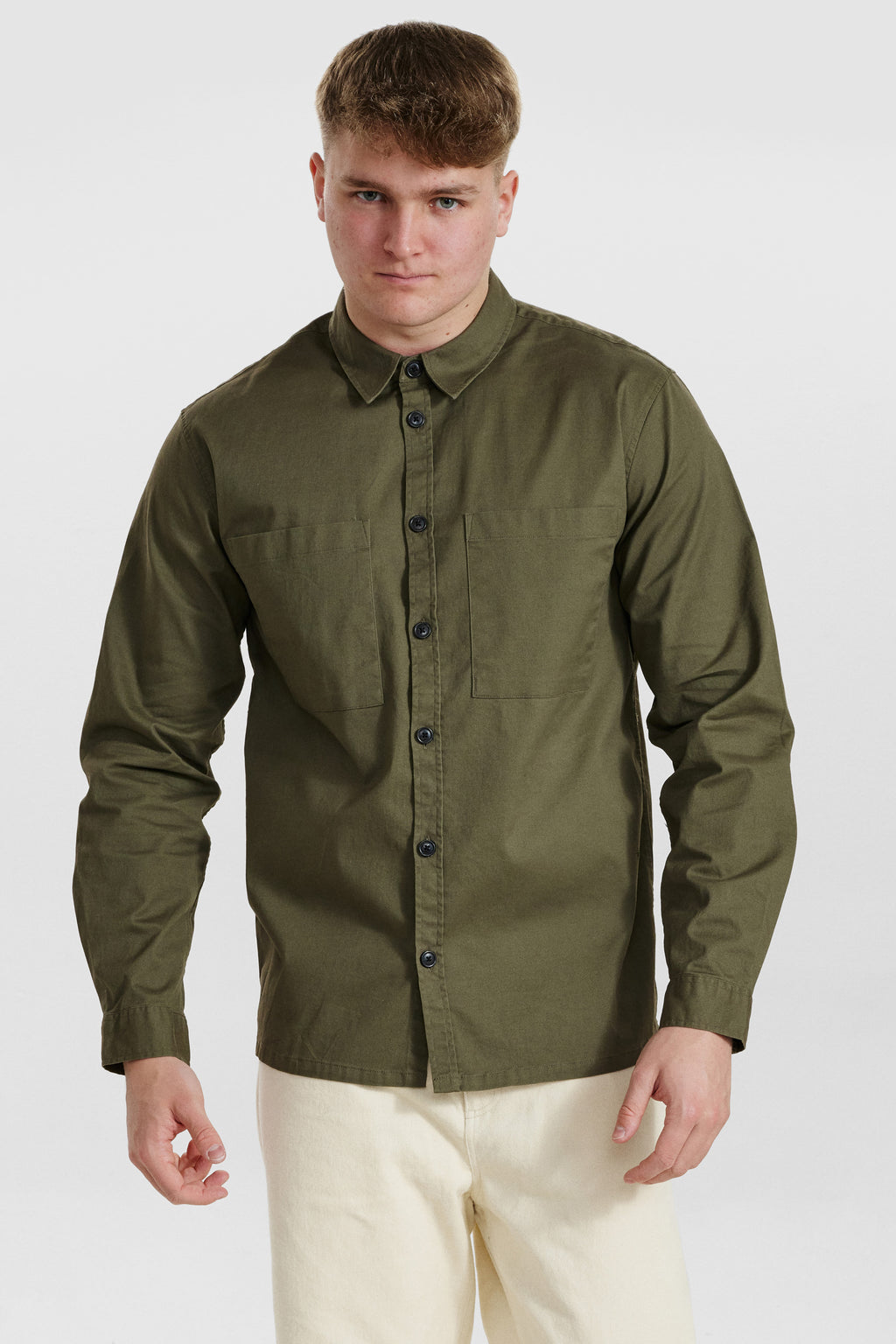 DXNMXRK. DX-Elwin Overshirt Deep Lichen Green