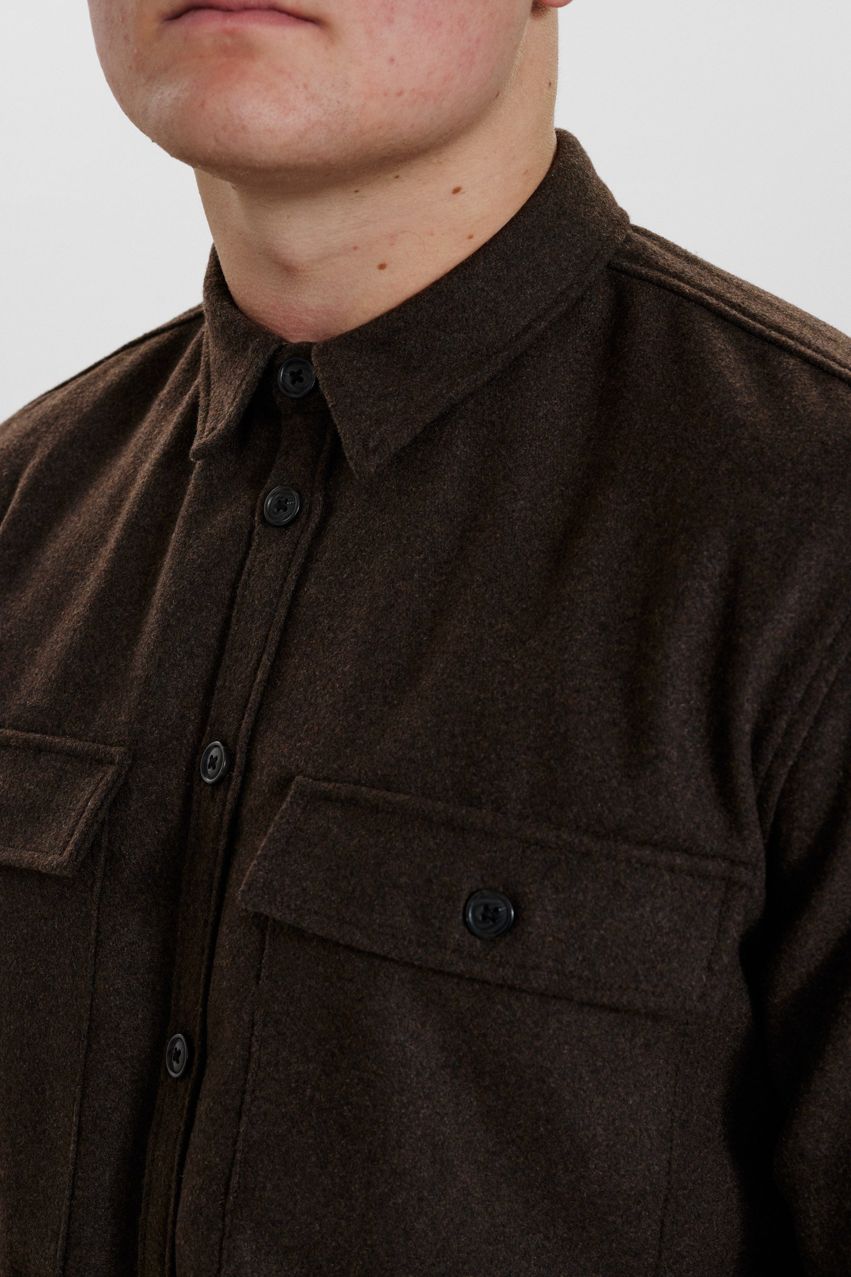 DXNMXRK. DX-Emil Overshirt Dark Brown