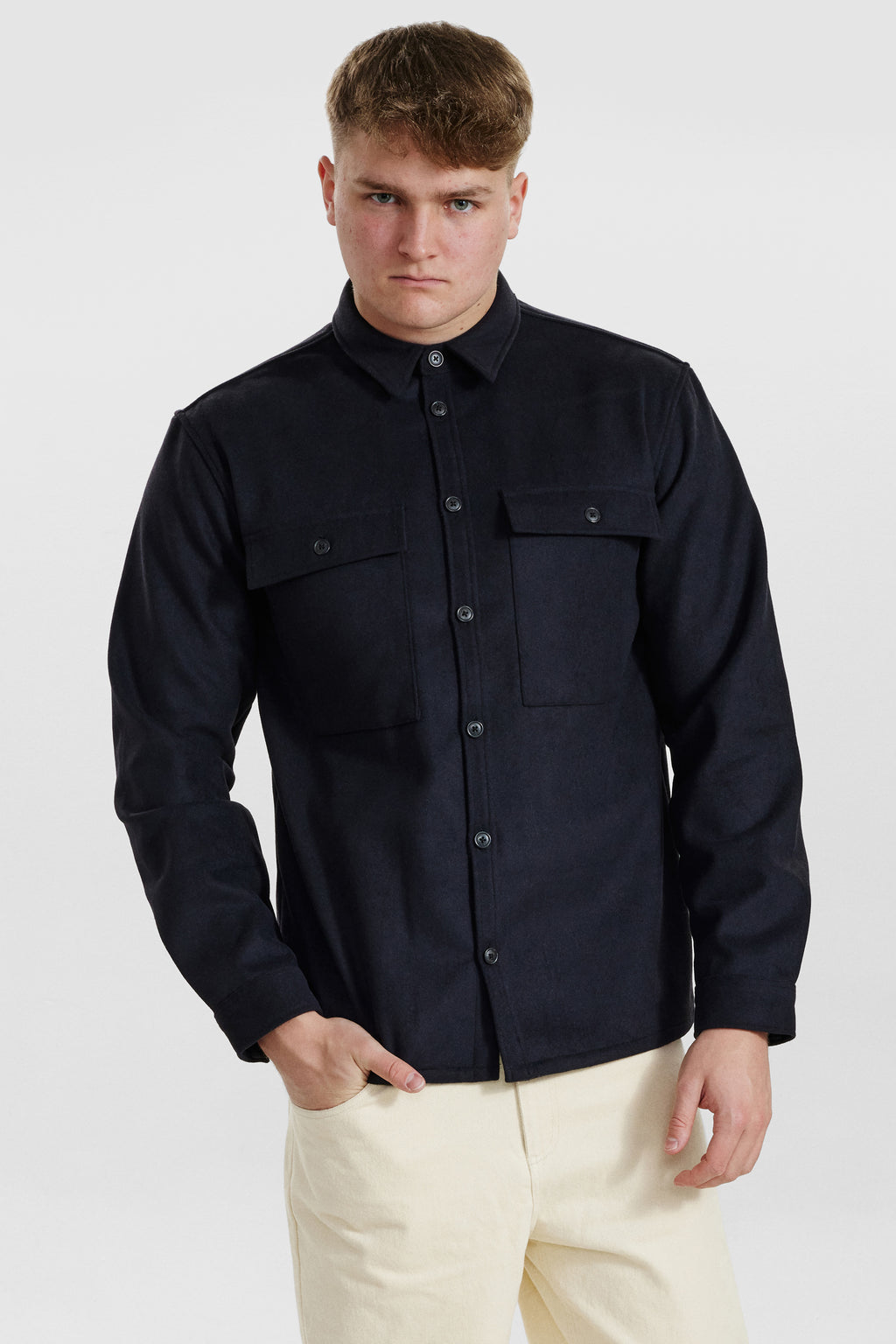 DXNMXRK. DX-Emil Overshirt Dark navy